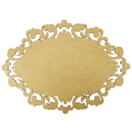 Moldura Oval Lisa Colonial 30x21,5cm em MDF - Palácio da Arte