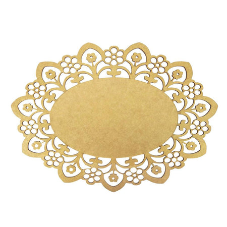 Moldura Oval Lisa Margarida 30x21,5cm em MDF - Palácio da Arte
