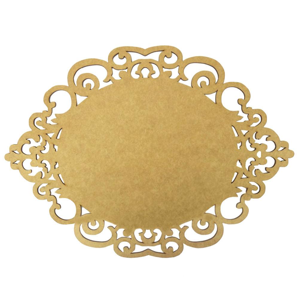 Moldura Oval Lisa Portuguesa 30x21,5cm em MDF - Palácio da Arte