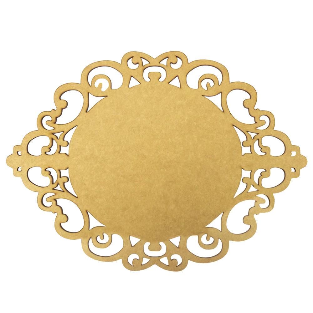 Moldura Oval Lisa Provençal 30x21,5cm em MDF - Palácio da Arte