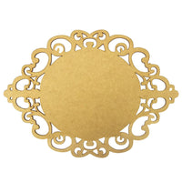 Moldura Oval Lisa Provençal 30x21,5cm em MDF - Palácio da Arte