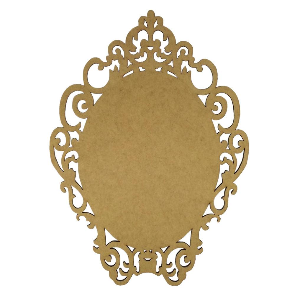 Moldura Oval Lisa Romana 30x21,5cm em MDF - Palácio da Arte