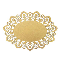 Moldura Oval Margarida 15x10,7cm em MDF - Palácio da Arte