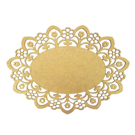 Moldura Oval Margarida 15x10,7cm em MDF - Palácio da Arte