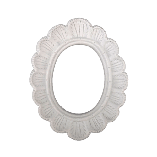 Moldura Oval Onduras 11,5x14,5cm Resina - Palácio da Arte