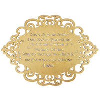 Moldura Oval Oração Santo Anjo do Senhor Portuguesa 30x21,5cm em MDF - Palácio da Arte