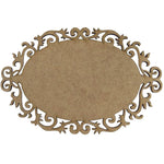 Moldura Oval Ornamental 15x10cm em MDF - Palácio da Arte