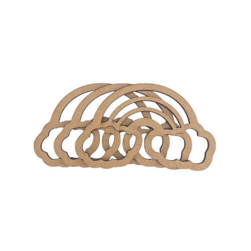 Moldura para Shaker Box Arco-Íris 5x8cm em MDF - Palácio da Arte