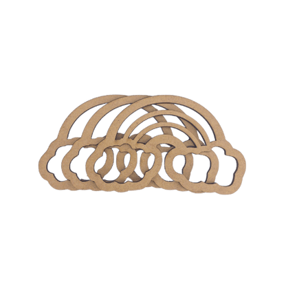 Moldura para Shaker Box Arco-Íris 5x8cm em MDF - Palácio da Arte