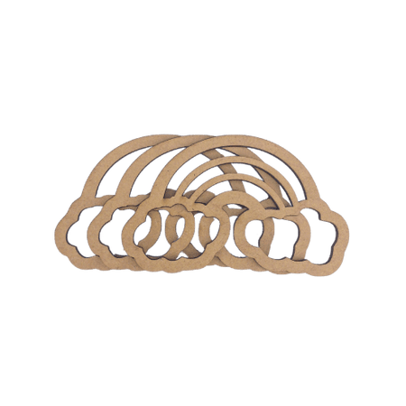 Moldura para Shaker Box Arco-Íris 5x8cm em MDF - Palácio da Arte