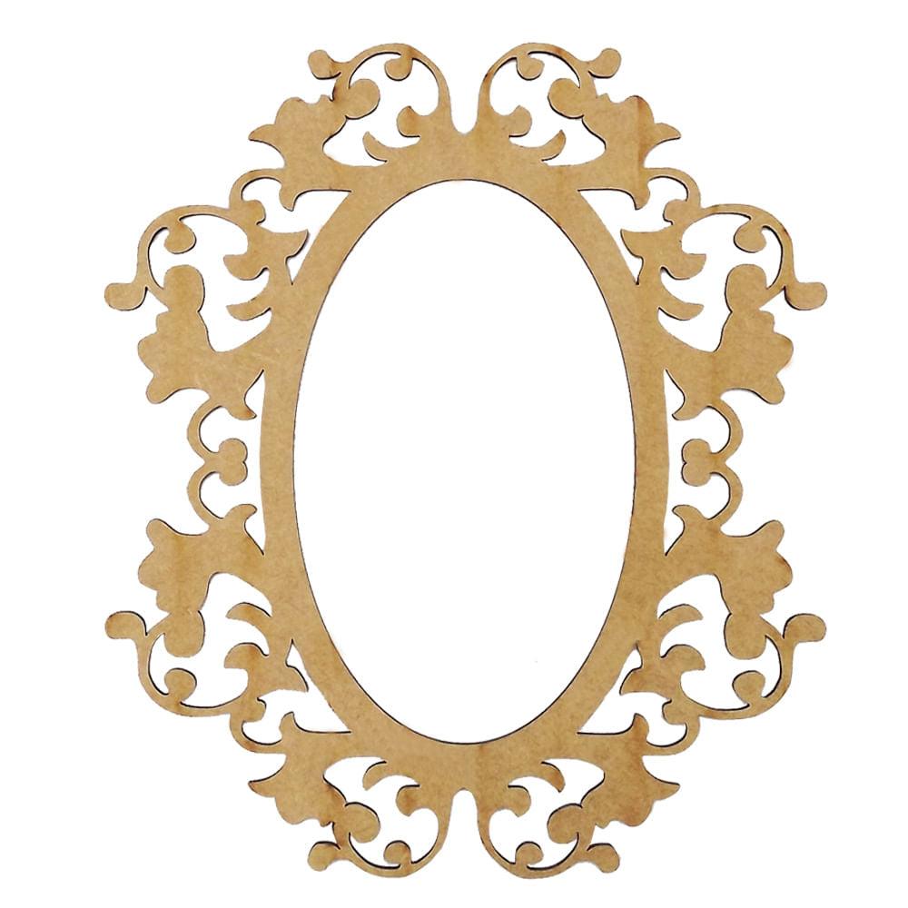 Moldura Provençal Recorte 22x19cm em MDF - Palácio da Arte