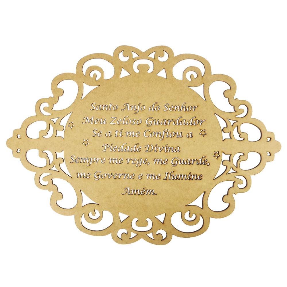 Moldura Provençal Santo Anjo 40x30cm em MDF - Palácio da Arte