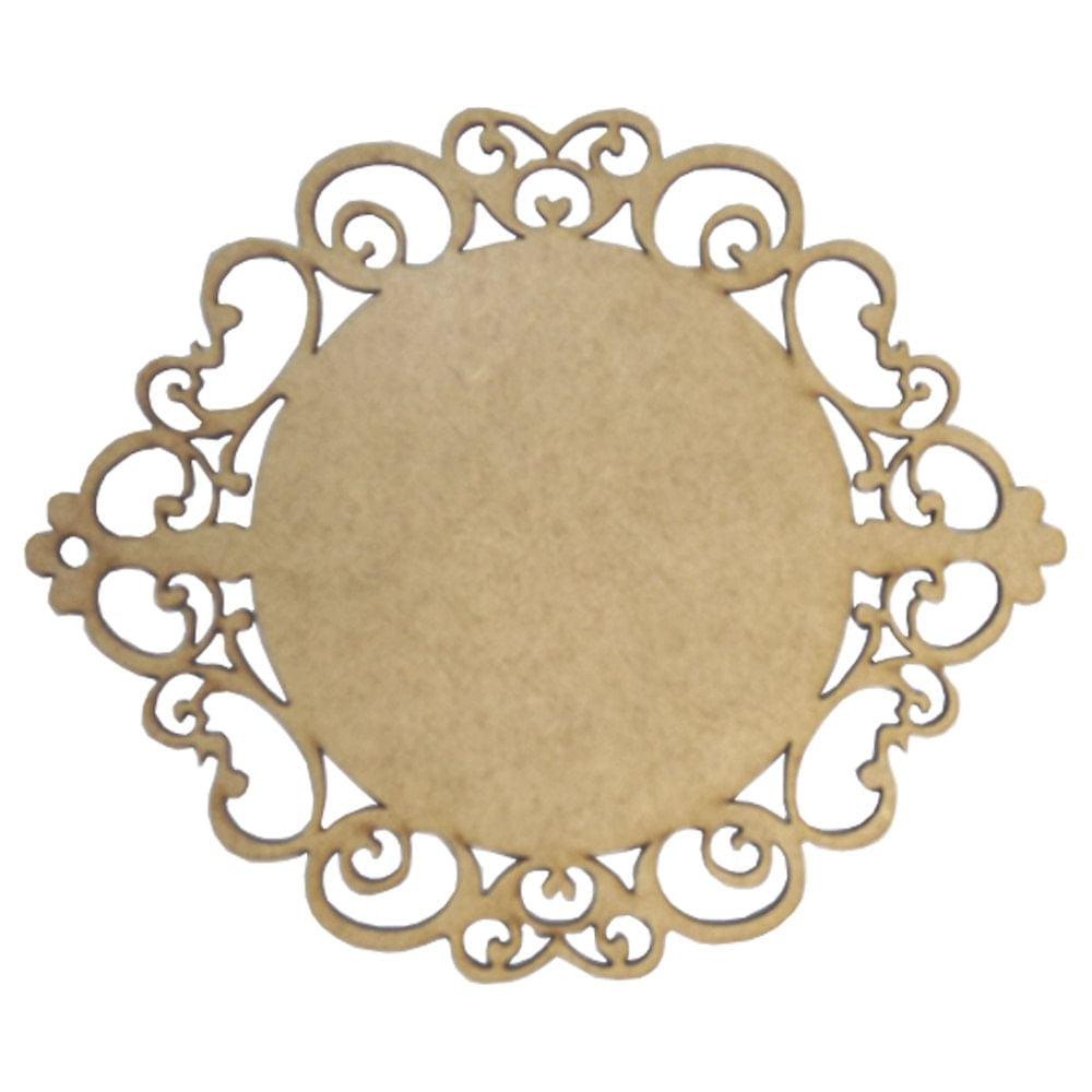 Moldura Redonda Provençal 15x12,5cm em MDF - Palácio da Arte