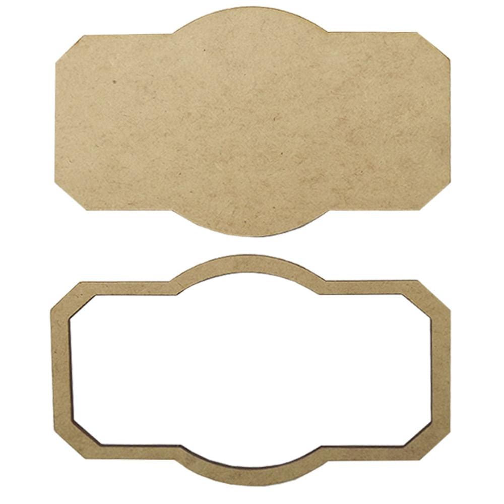 Moldura Retangular 15,5x10cm em MDF - Palácio da Arte
