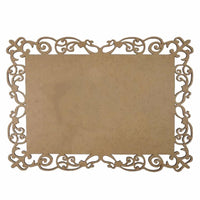 Moldura Retangular Arabescos 15x10,9cm em MDF - Palácio da Arte