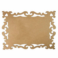 Moldura Retangular Coração 15x10,7cm em MDF - Palácio da Arte