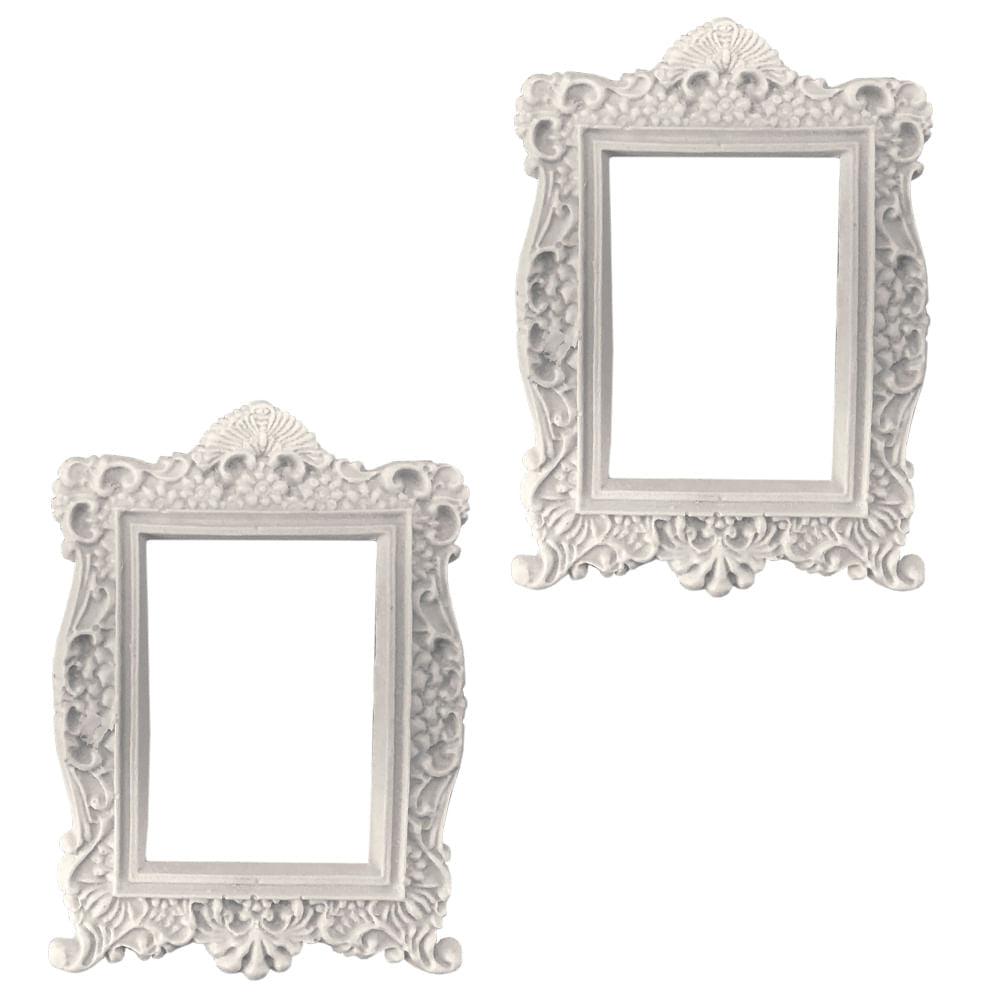 Moldura Retangular Egito 10,2x7,2cm com 2 unidades Resina - Palácio da Arte