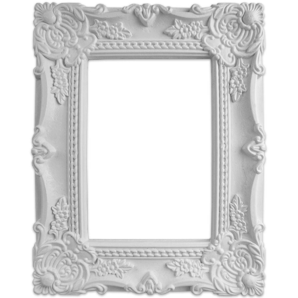 Moldura Retangular Realeza 21,5x16,5cm Resina - Palácio da Arte