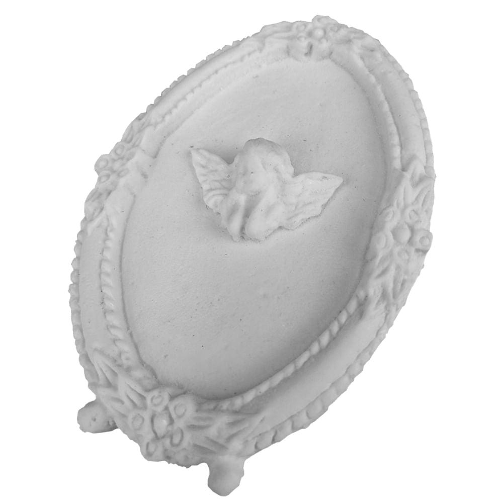 Moldurinha com Anjinho 7,5x5cm com 2 unidades Resina - Palácio da Arte