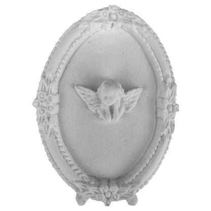 Moldurinha com Anjinho 7,5x5cm com 2 unidades Resina - Palácio da Arte