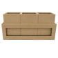 Organizador com 3 Potes em MDF 9x12,5x26cm - Palácio da Arte