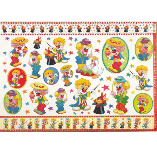 Papel Decoupage 34x48 LD-161 Palhaço Litocart - Palácio da Arte