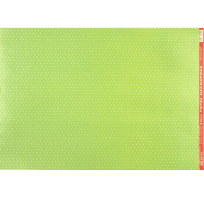 Papel Decoupage 34x48 LD-177 Poá Branco com Fundo Verde Litocart - Palácio da Arte