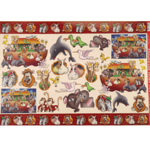 Papel Decoupage 34x48 LD-238 Animais na Arca Litocart - Palácio da Arte