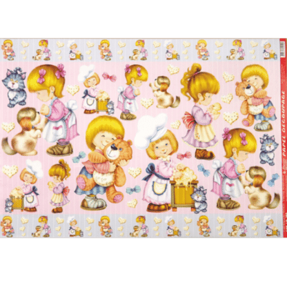 Papel Decoupage 34x48 LD-295 Crianças e Bichinhos Litocart - Palácio da Arte