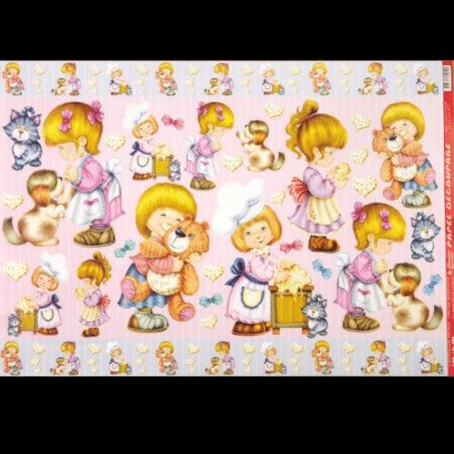 Papel Decoupage 34x48 LD-295 Crianças e Bichinhos Litocart - Palácio da Arte