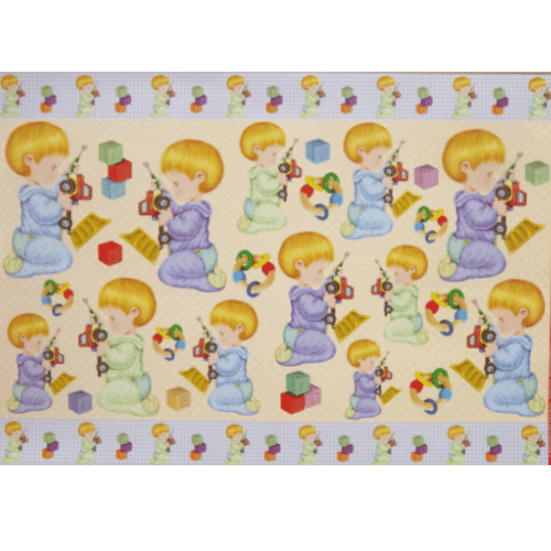Papel Decoupage 34x48 LD-306 Menininho e Brinquedos Litocart - Palácio da Arte