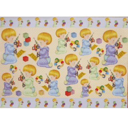 Papel Decoupage 34x48 LD-306 Menininho e Brinquedos Litocart - Palácio da Arte