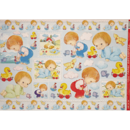 Papel Decoupage 34x48 LD-322 Menino e Patinho Litocart - Palácio da Arte