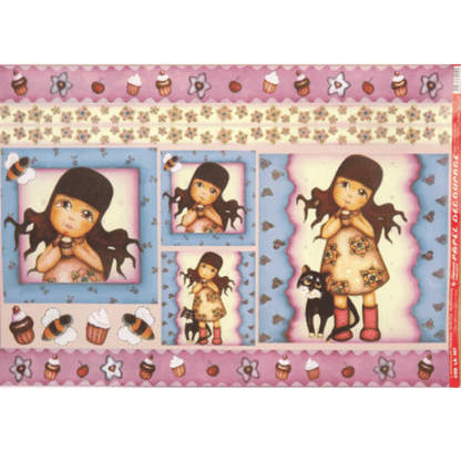 Papel Decoupage 34x48 LD-397 Menina e Doces Litocart - Palácio da Arte