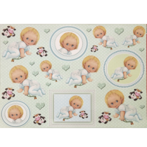 Papel Decoupage 34x48 LD-577 Bebê Menino Litocart - Palácio da Arte