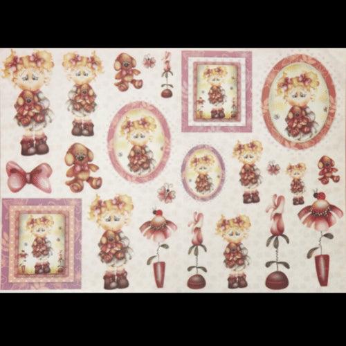 Papel Decoupage 34x48 LD-590 Menina com Urso Litocart - Palácio da Arte