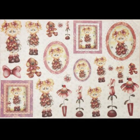 Papel Decoupage 34x48 LD-590 Menina com Urso Litocart - Palácio da Arte