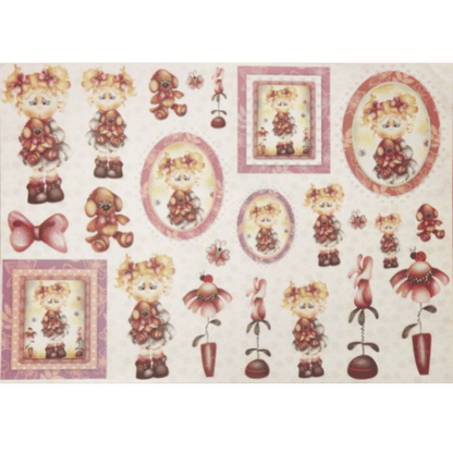 Papel Decoupage 34x48 LD-590 Menina com Urso Litocart - Palácio da Arte