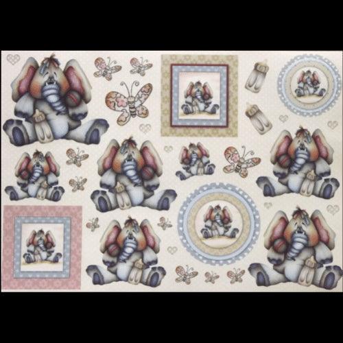 Papel Decoupage 34x48 LD-646 Elefante Bebê Litocart - Palácio da Arte