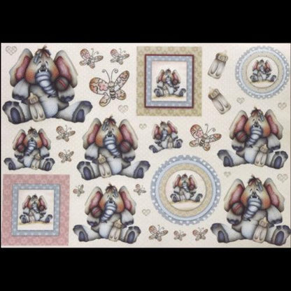 Papel Decoupage 34x48 LD-646 Elefante Bebê Litocart - Palácio da Arte