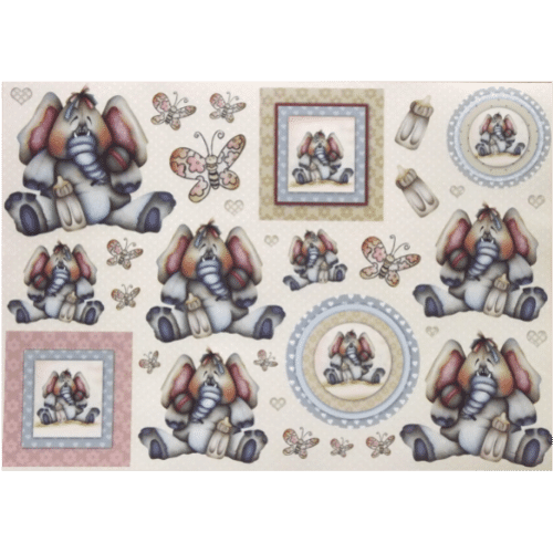 Papel Decoupage 34x48 LD-646 Elefante Bebê Litocart - Palácio da Arte