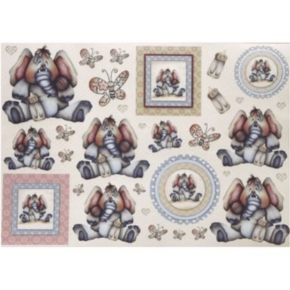 Papel Decoupage 34x48 LD-646 Elefante Bebê Litocart - Palácio da Arte