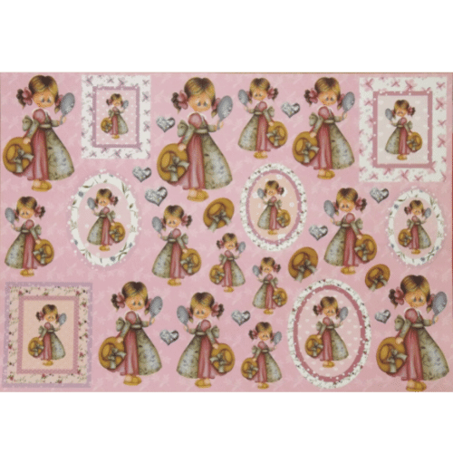 Papel Decoupage 34x48 LD-664 Menina com Vestido Litocart - Palácio da Arte
