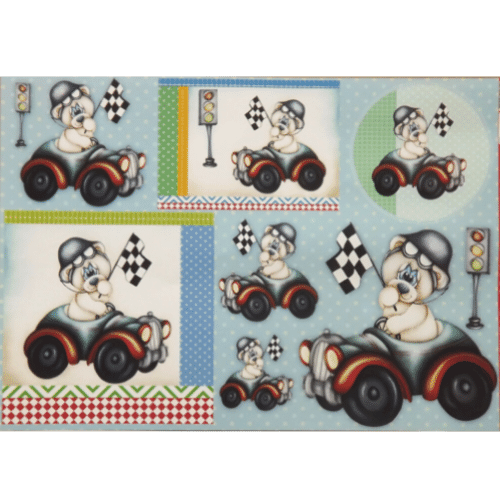 Papel Decoupage 34x48 LD-700 Ursinho Carrinho Litocart - Palácio da Arte