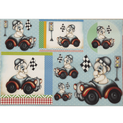 Papel Decoupage 34x48 LD-700 Ursinho Carrinho Litocart - Palácio da Arte