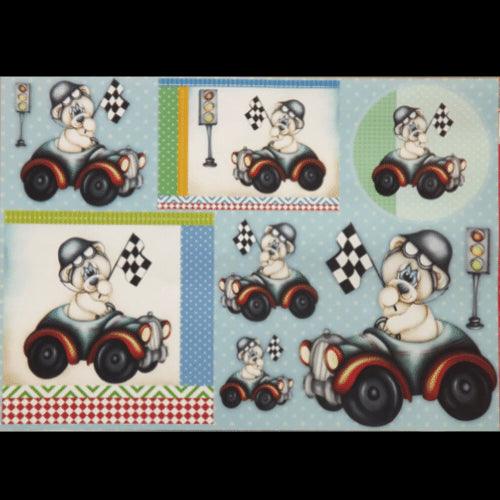 Papel Decoupage 34x48 LD-700 Ursinho Carrinho Litocart - Palácio da Arte