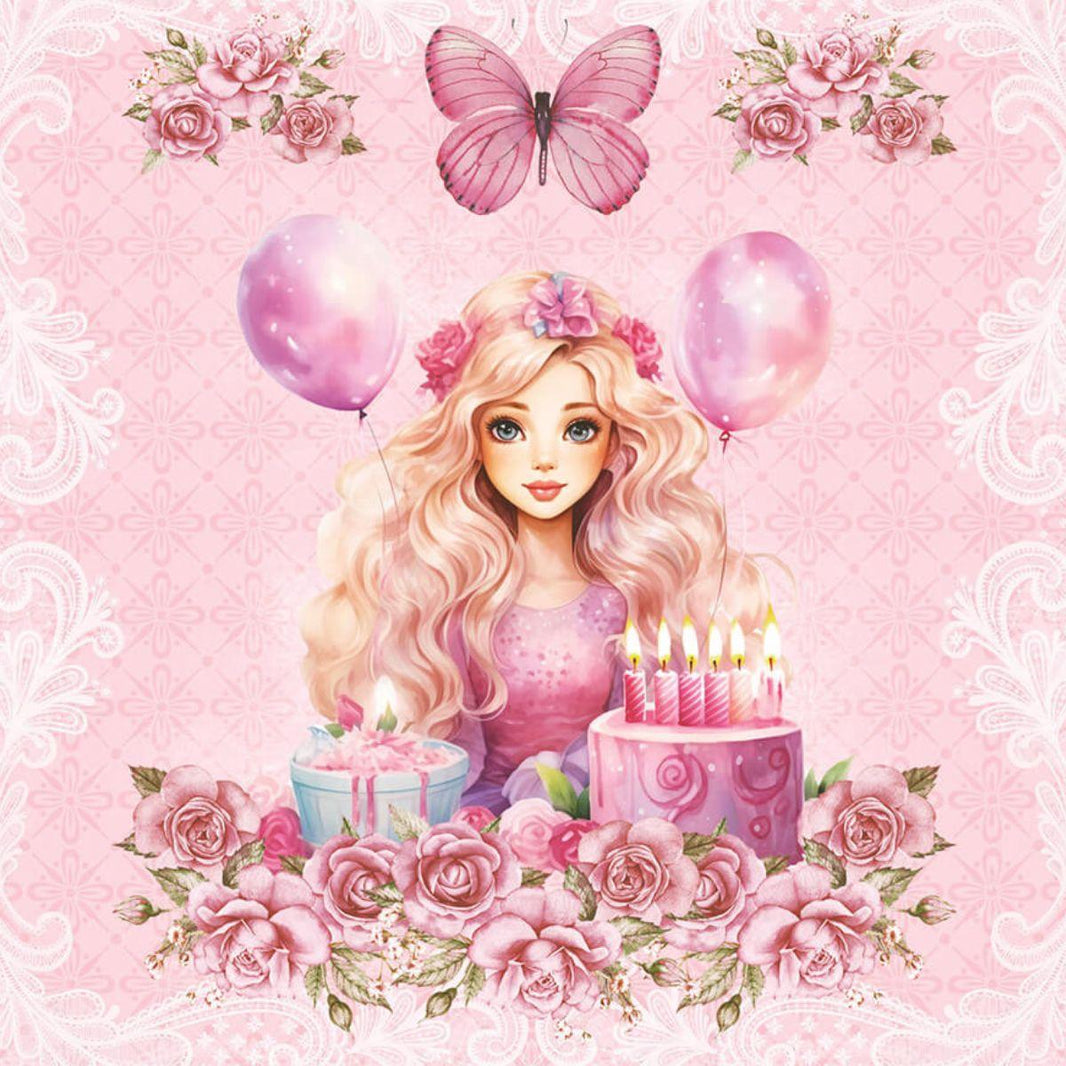 Papel Decoupage Adesiva Litoarte DAX-189 Aventura Fashion Boneca 10x10cm - Palácio da Arte