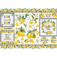 Papel Decoupage Litoarte PD-1087 Limões Hello Sunshine 49x34,3cm - Palácio da Arte