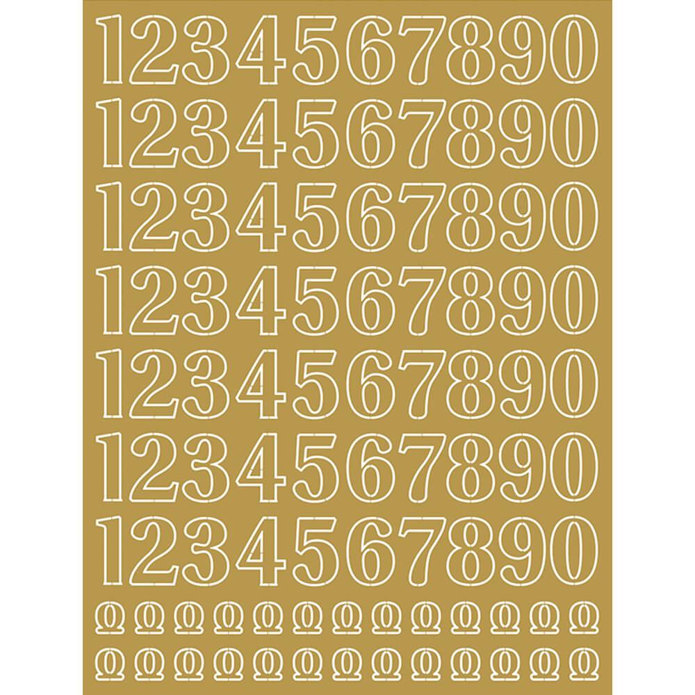 Papel Laminado Litoarte LFDL2-003 Números Dourado 16x21cm - Palácio da Arte