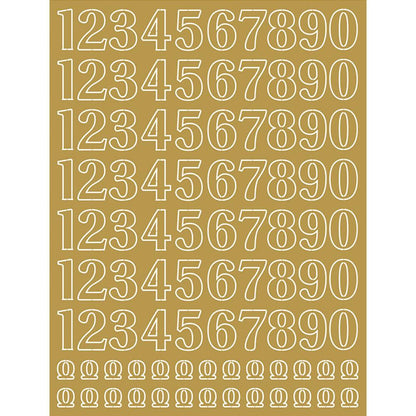 Papel Laminado Litoarte LFDL2-003 Números Dourado 16x21cm - Palácio da Arte